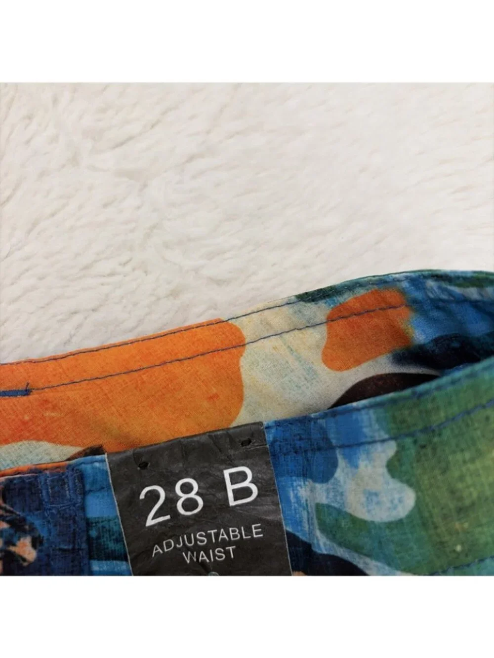 Just Bones Boardshorts Boys Camo Swim Trunks 28 B Adjustable